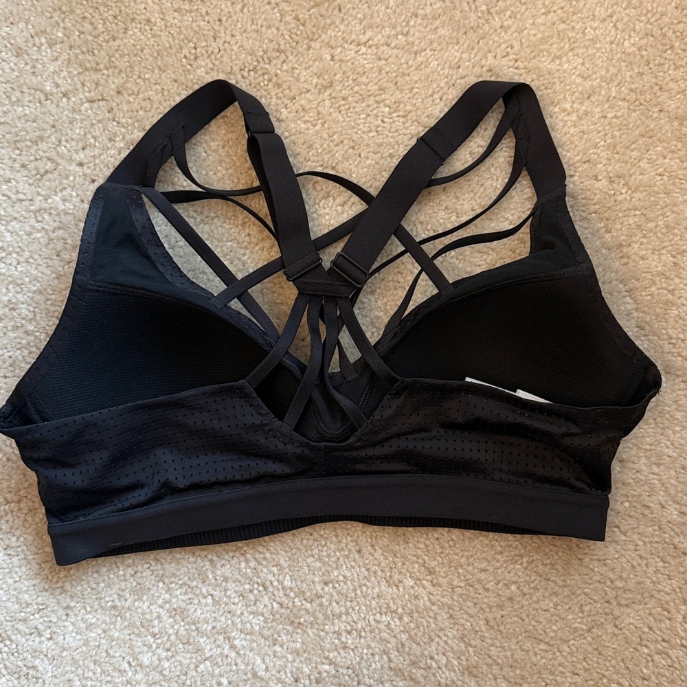 VSX Black Mesh Strappy Sports Bra - Picture 2 of 6
